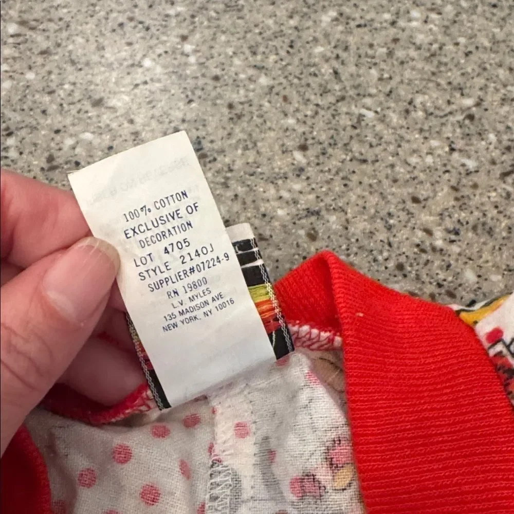 Mickey & Co. Disney Vintage 80s 90s Flannel Mickey Mouse Nightshirt - Picture 7 of 12